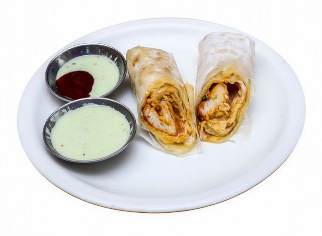 Chicken Red Chili with Mayo Paratha Roll